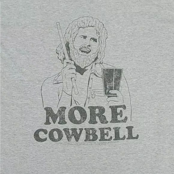 MORE COWBELL SNL'S Christopher Walken Skit Men's Gray Tshirt Size Large - Picture 2 of 7